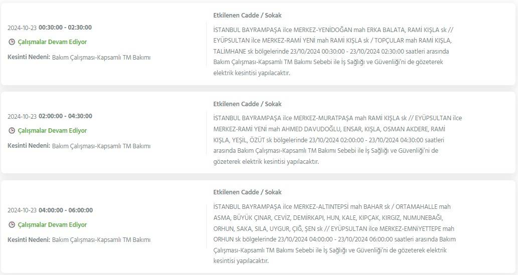 İstanbul'un 21 ilçesinde 8 saati bulacak elektrik kesintisi! Bu gece yarısından itibaren başlıyor 14